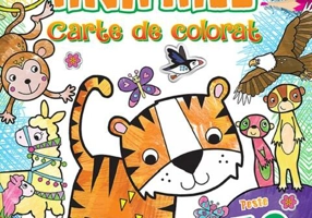 Animale. Carte de colorat cu peste 50 abțibilduri