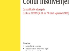 Codul insolvenţei - actualizat la 5 septembrie 2023