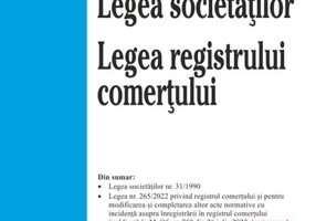 Legea societăților. Legea registrului comerțului