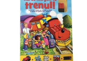 Puzzle Track. Hai să mergem cu trenul! (carte + puzzle magnetic + creioane colorate)