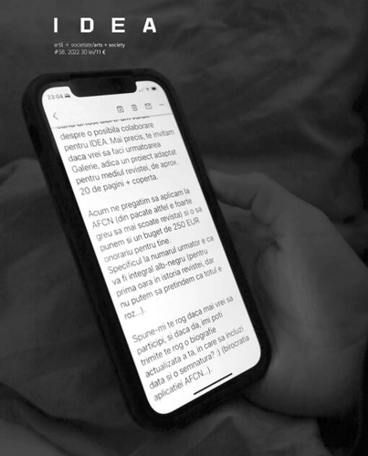 Revista IDEA artă+societate, nr. 58