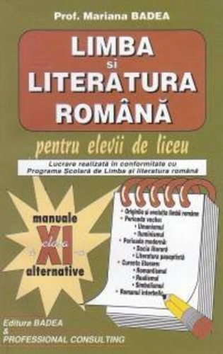 Limba și literatura română pentru elevii de liceu Clasa a XI-a